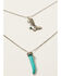 Image #2 - Shyanne Women's Cowgirl Bead Earrings & Layered Necklace Set - 2-Piece, Turquoise, hi-res