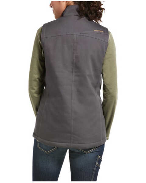Image #2 - Ariat Women's Rebar Gray Duracanvas Insulated Vest, Grey, hi-res