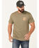 Image #2 - Brixton Men's Alpha Square Logo Short Sleeve Graphic T-Shirt, Olive, hi-res