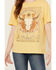 Image #3 - Shyanne Women's Lucks Always To Blame Short Sleeve Graphic Tee, Yellow, hi-res