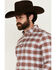 Image #2 - Cody James Men's Rush Plaid Print Long Sleeve Button-Down Stretch Western Shirt - Big, Ivory, hi-res