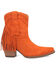 Image #2 - Dingo Women's Fandango Fringe Western Booties - Snip Toe, Orange, hi-res