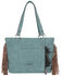 Image #4 - Trinity Ranch by Montana West Women's Cowhide Concealed Carry Tote, Turquoise, hi-res