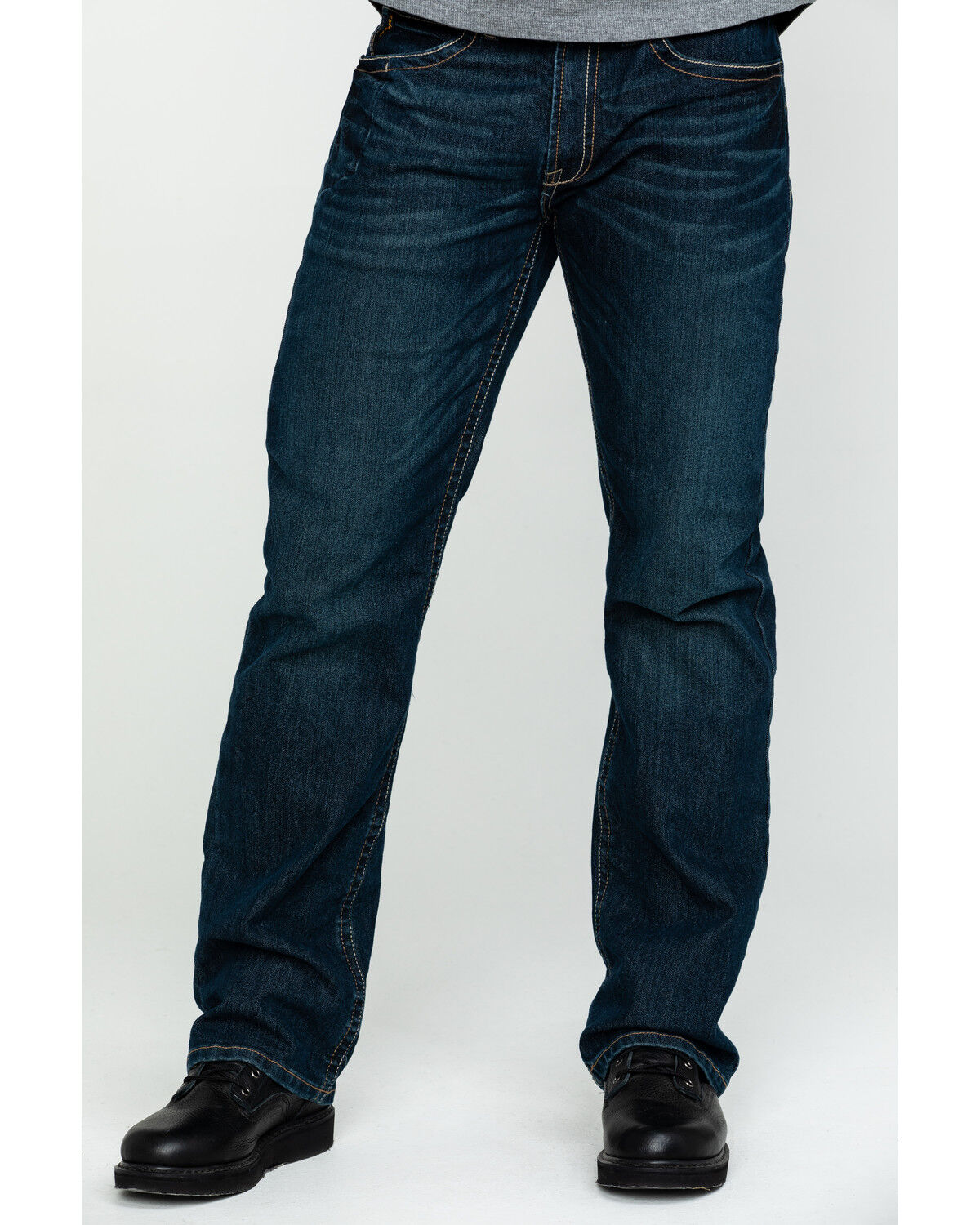 mens dark wash bootcut jeans