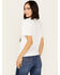 Image #4 - Bohemian Cowgirl Women's Cowgirls Live On Short Sleeve Cropped Graphic Tee, White, hi-res