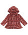 Image #1 - Wrangler Infant Girls' Cacti Print Sherpa Jacket, Rust Copper, hi-res
