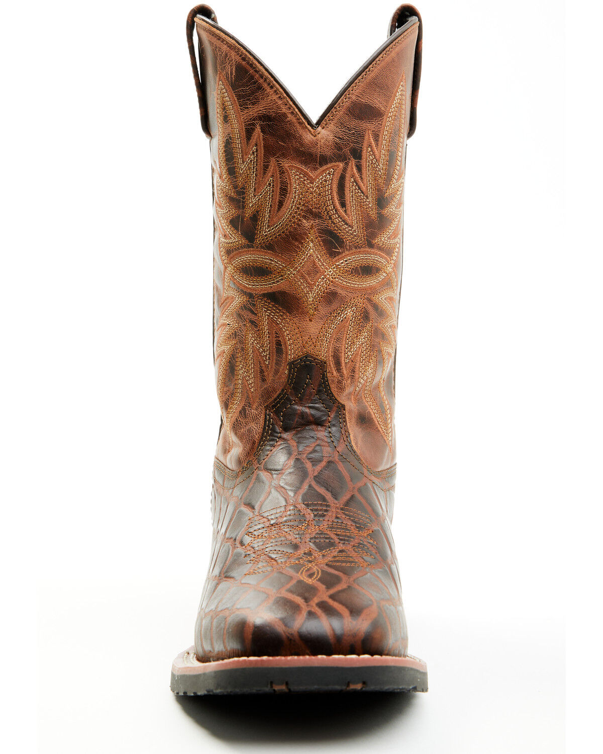 Image #4 - Laredo Men's Western Boots - Broad Square Toe, Brown, hi-res