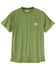 Image #2 - Carhartt Men's Force® Relaxed Fit Midweight Solid Short Sleeve Work T-Shirt, Green, hi-res
