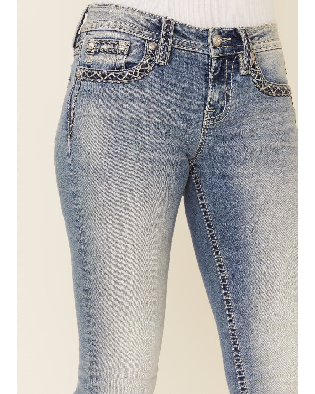 light blue bootcut jeans