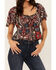Image #3 - Idyllwind Women's Stirrup Print Short Sleeve Cropped Shirt, Black, hi-res