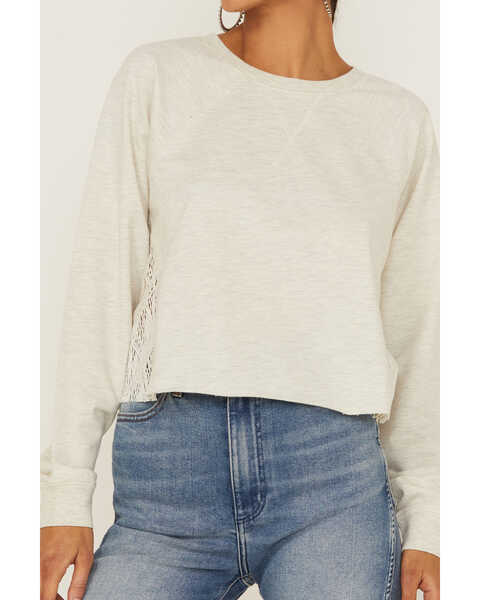 Image #2 - Shyanne Women's Oat French Terry Side Detail Top, Oatmeal, hi-res