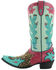 Image #3 - Double D by Old Gringo Women's Desert Desperado Western Boots - Snip Toe , Green, hi-res