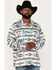 Image #1 - Ariat Men's Caldwell Southwestern Print Shacket, Light Grey, hi-res