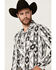 Image #2 - Rock & Roll Denim Men's Southwestern Print Long Sleeve Snap Stretch Western Shirt, White, hi-res