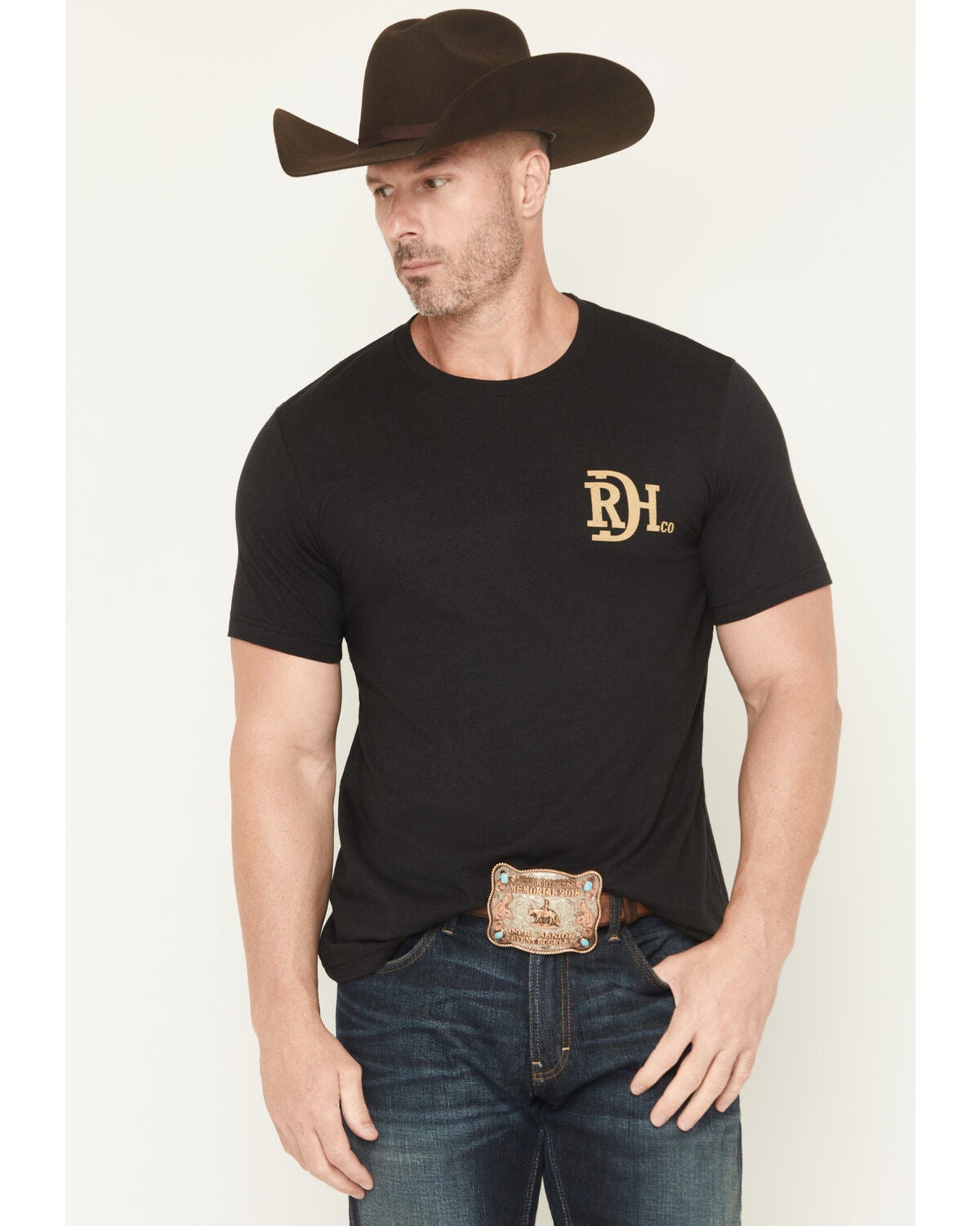 Image #1 - Red Dirt Hat Men's Bass Lighting Short Sleeve Graphic T-Shirt, Charcoal, hi-res