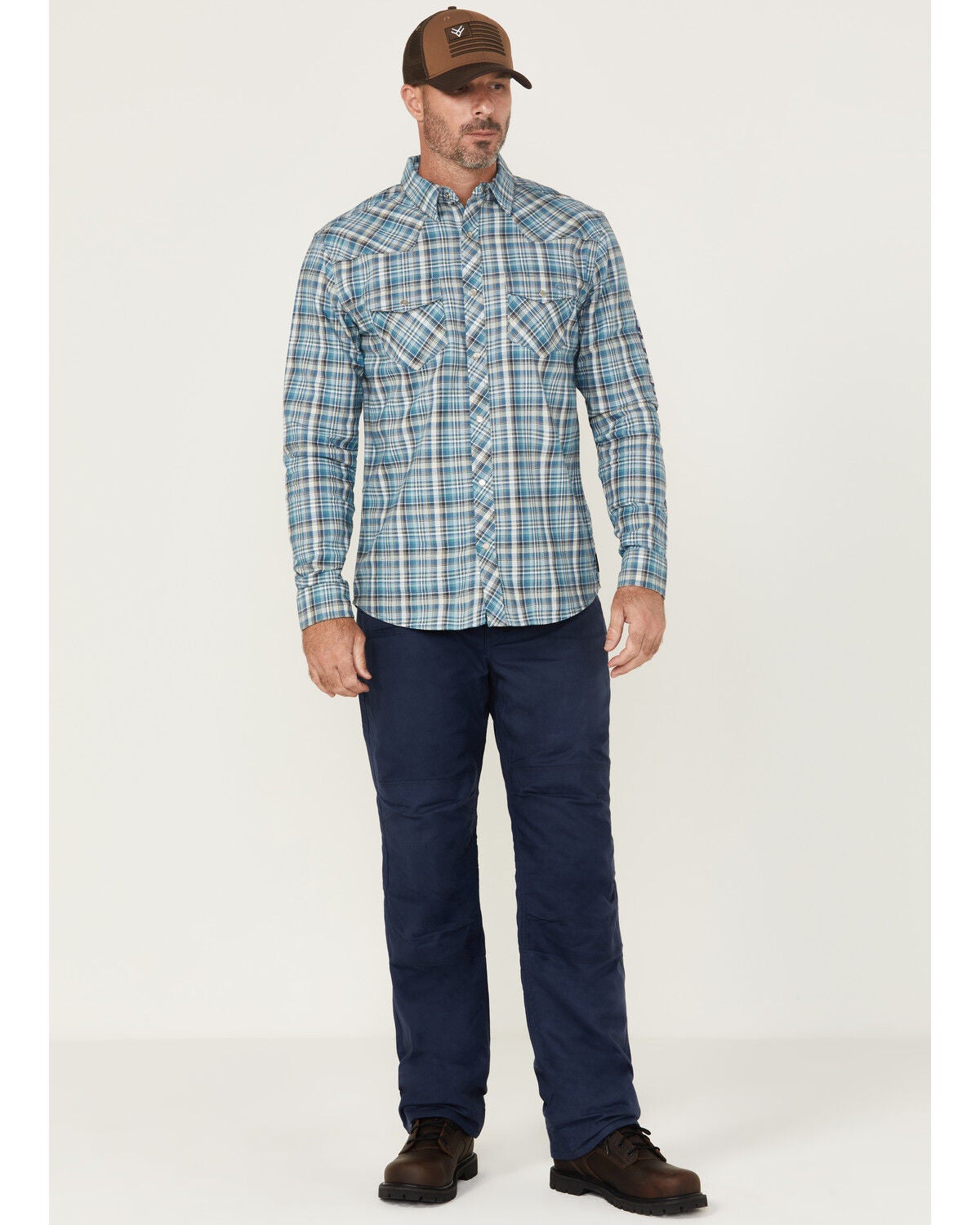 Hawx Men's FR Baraga Lined Twill Straight Ripstop Pants, Navy, hi-res