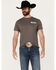 Image #1 - Changes Men's Modelo Fighting Spirit Logo Short Sleeve Graphic T-Shirt, Charcoal, hi-res