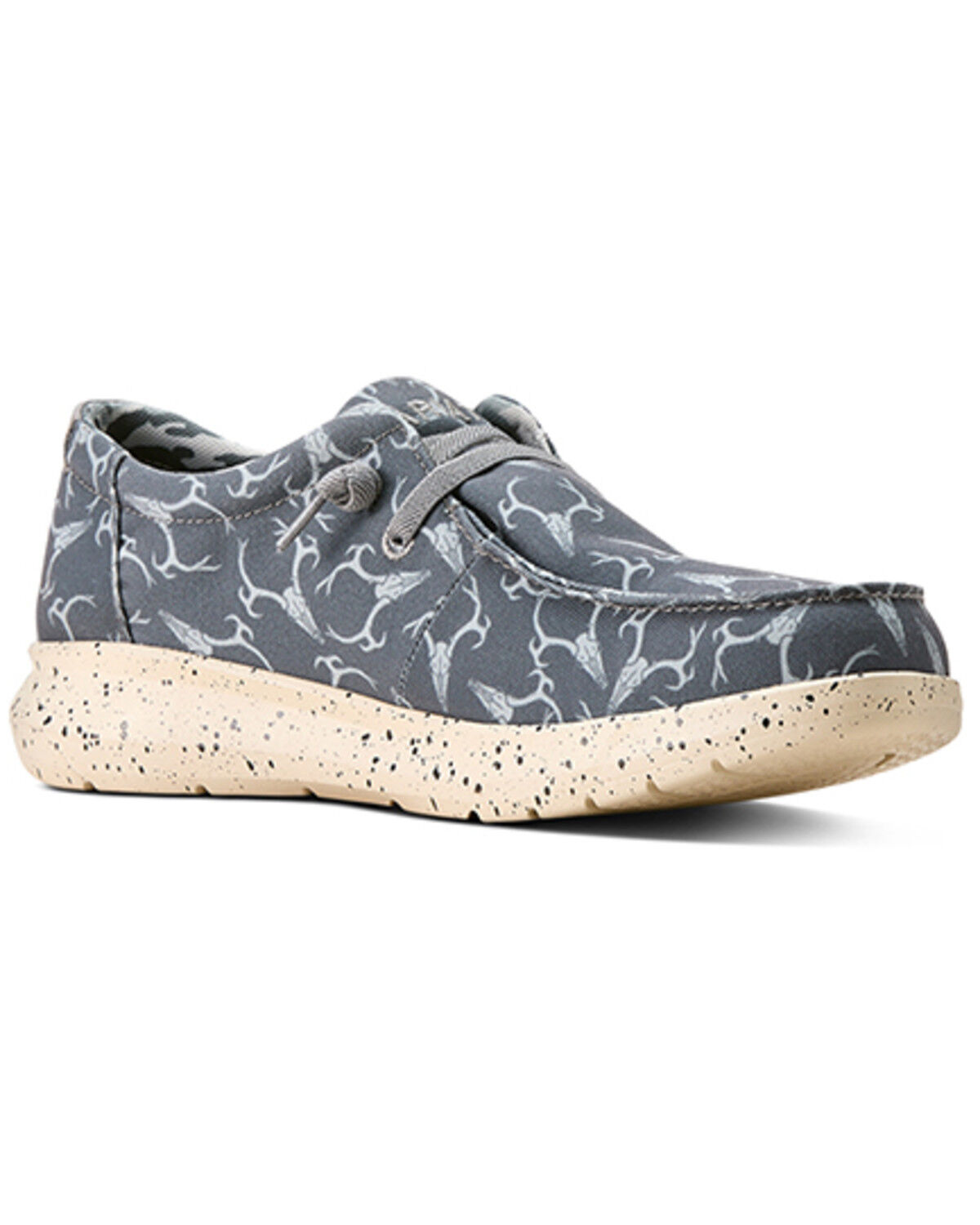 Image #1 - Ariat Men's Hilo Deerskull Print Casual Shoes - Moc Toe, Grey, hi-res