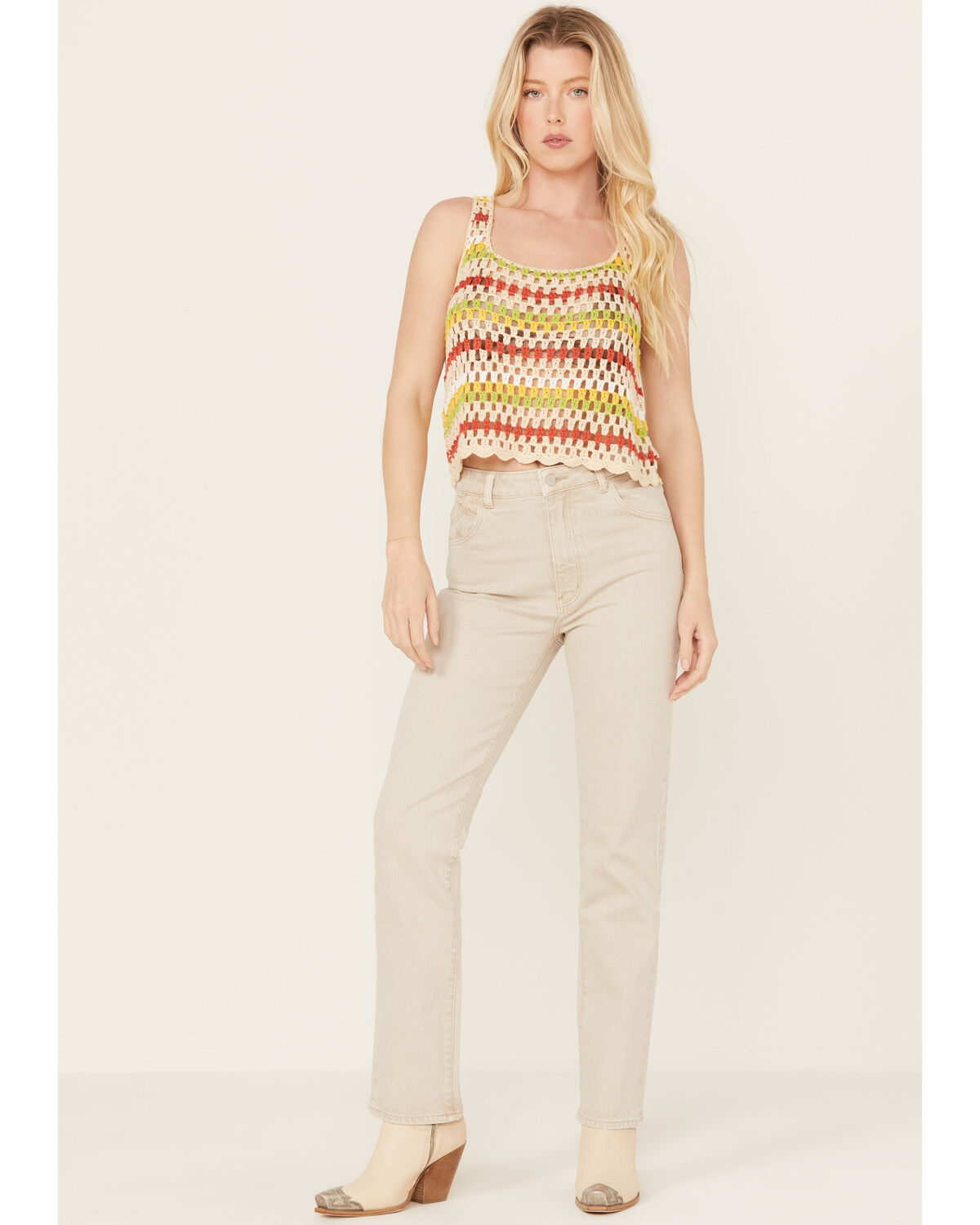 Image #2 - Sadie & Sage Women's Multicolored Sweater Tank, Multi, hi-res