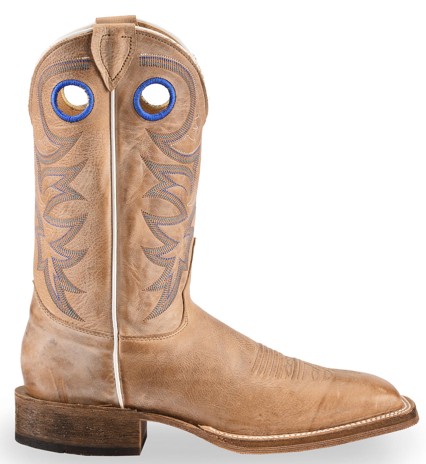 Image #2 - Justin Men's Caddo Bent Rail Western Boots - Square Toe, Beige, hi-res