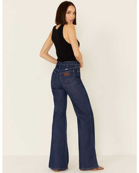 Image #2 - Wrangler Modern Women's Seamed Flare Jeans, Blue, hi-res