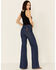 Image #2 - Wrangler Modern Women's Seamed Flare Jeans, Blue, hi-res