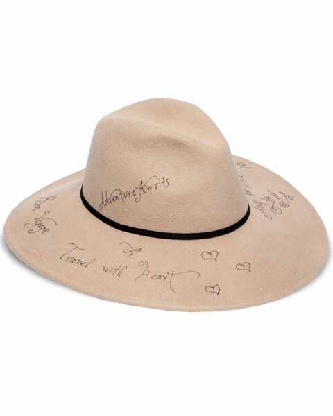 Image #2 - 'ale by Alessandra Women's Traveler Felt Western Fashion Hat, Cream, hi-res