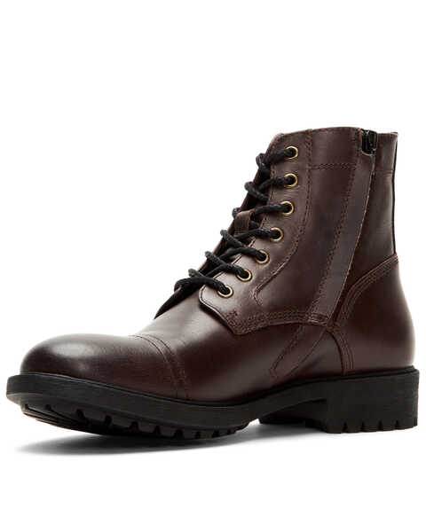 Image #3 - Frye Men's Cody Work Boots - Soft Toe, Dark Brown, hi-res