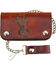 Image #1 - Western Express Men's Brown Leather Eagle Biker Wallet *DISCONTINUED*, Brown, hi-res
