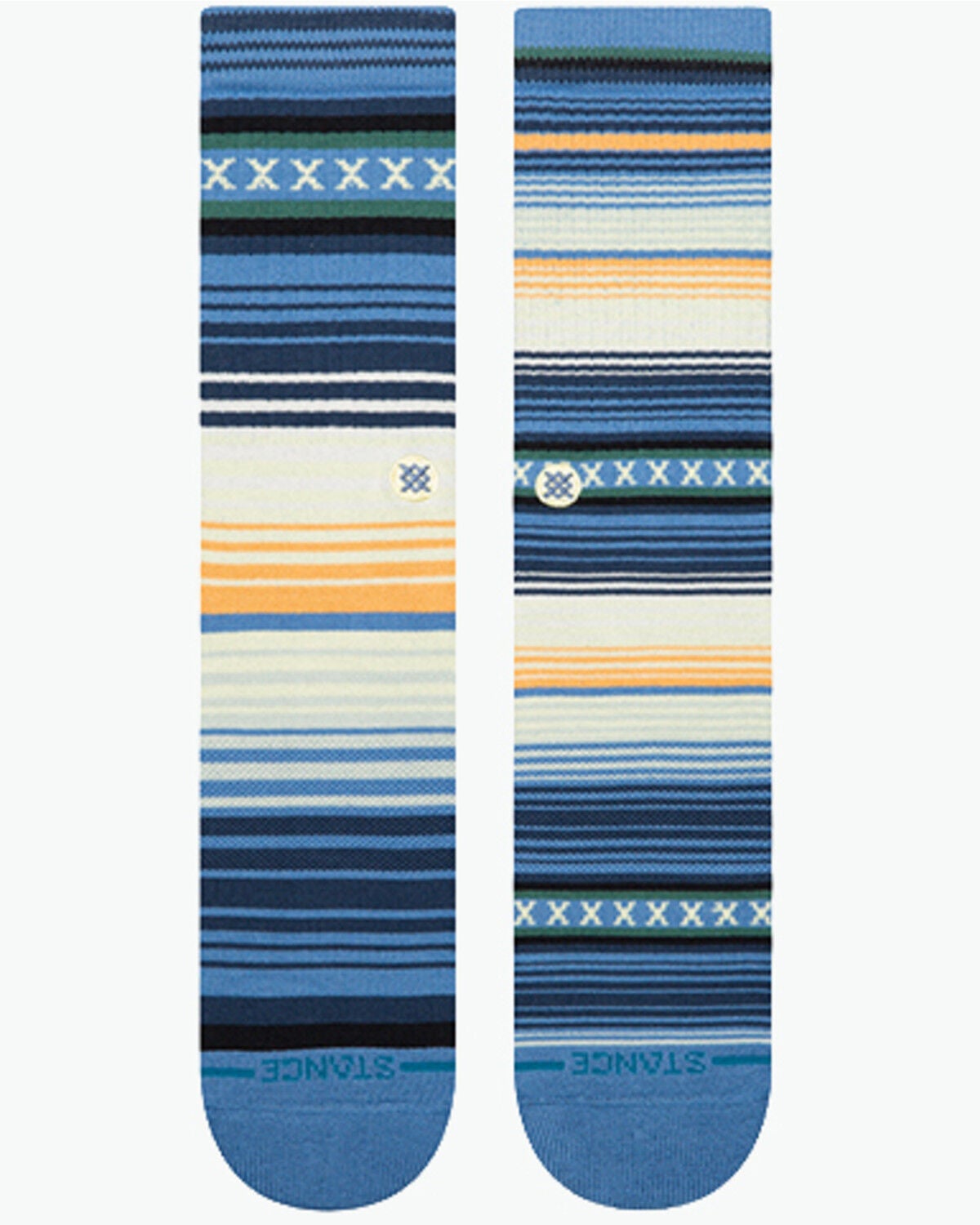 Image #2 - Stance Men's Curren St Crew Socks, Blue, hi-res