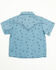 Image #3 - Cowboy Hardware Toddler Boys' Branding Iron Short Sleeve Snap Western Shirt, Blue, hi-res