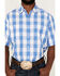 Image #3 - Resistol Men's Lantana Buffalo Check Plaid Print Short Sleeve Button Down Western Shirt , White, hi-res