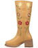 Image #3 - Dingo Women's Floral Bloom Fashion Boots - Round Toe, Tan, hi-res