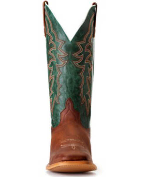Image #3 - Horse Power Men's Green Top Western Boots - Broad Square Toe, Brown, hi-res