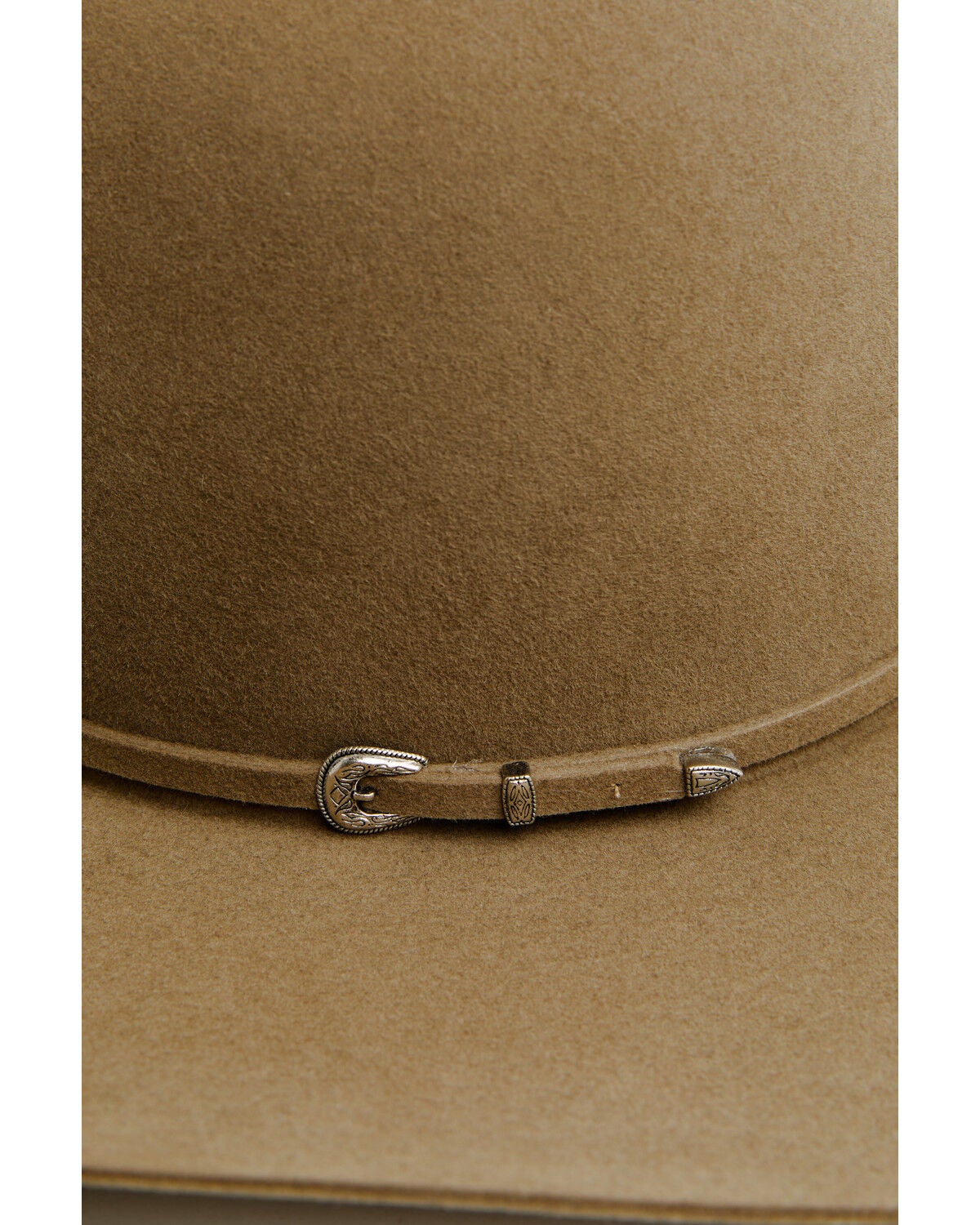 Image #2 - Rodeo King 7X Open Crown Match Band Felt Cowboy Hat, Pecan, hi-res