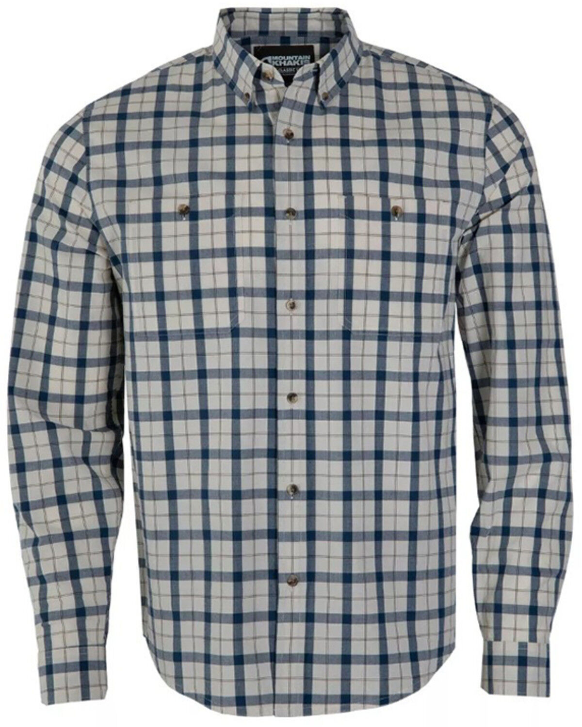 Image #1 - Mountain Khakis Men's Midtown Long Sleeve Woven Shirt, Cream, hi-res