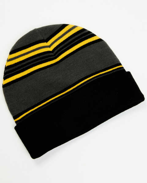 Image #3 - Changes Men's Striped Yellowstone Dutton Ranch Patch Work Beanie , Black, hi-res