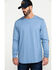 Image #1 - Hawx Men's FR Logo Long Sleeve Work T-Shirt -  Big & Tall , Blue, hi-res