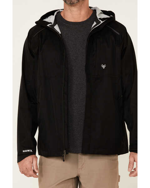 Image #3 - Hawx Men's Pro Elements Zip-Front Hooded Poly-Shell Work Jacket , Black, hi-res