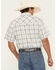 Image #4 - Ely Walker Men's Plaid Print Short Sleeve Snap Western Shirt, Light Blue, hi-res