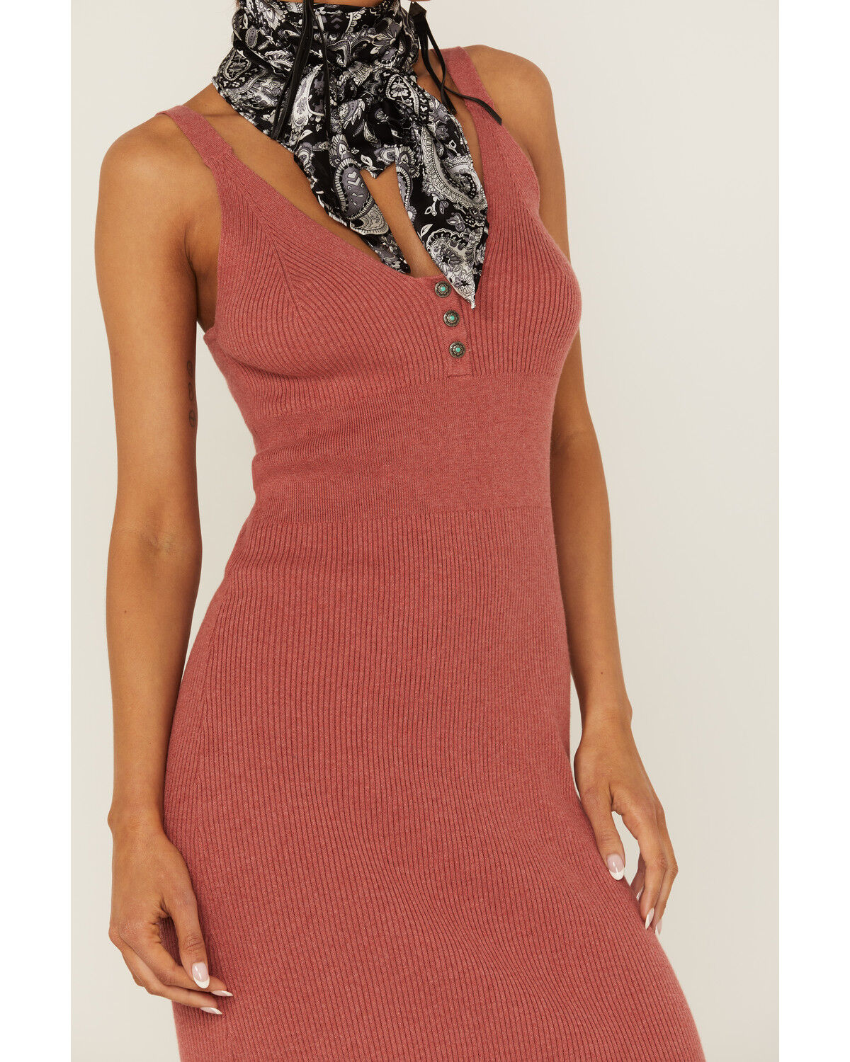 Image #3 - Tasha Polizzi Women's Helena Rib Knit Midi Dress, Grey, hi-res