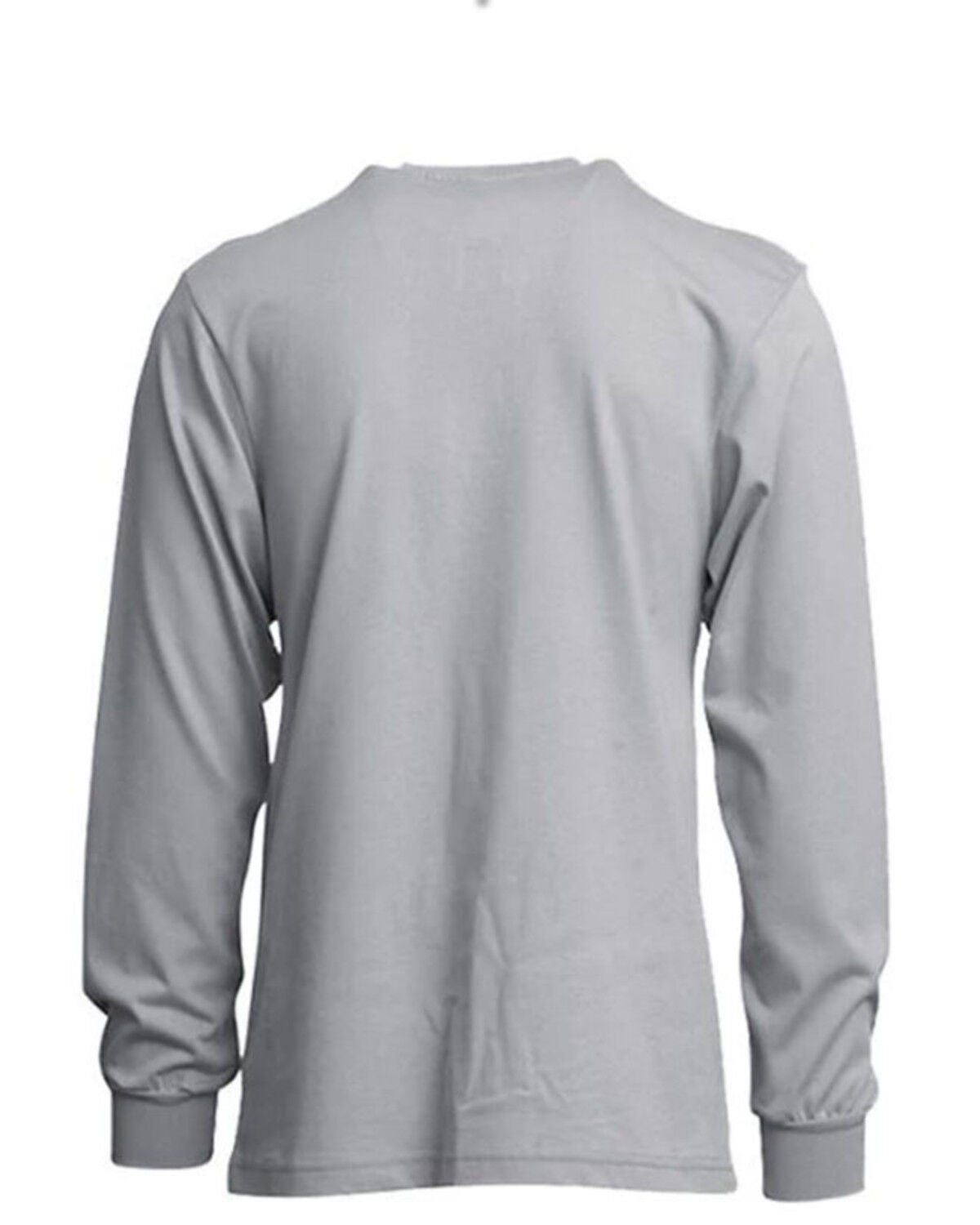 Image #2 - Lapco Men's FR Long Sleeve Henley T-Shirt, Grey, hi-res