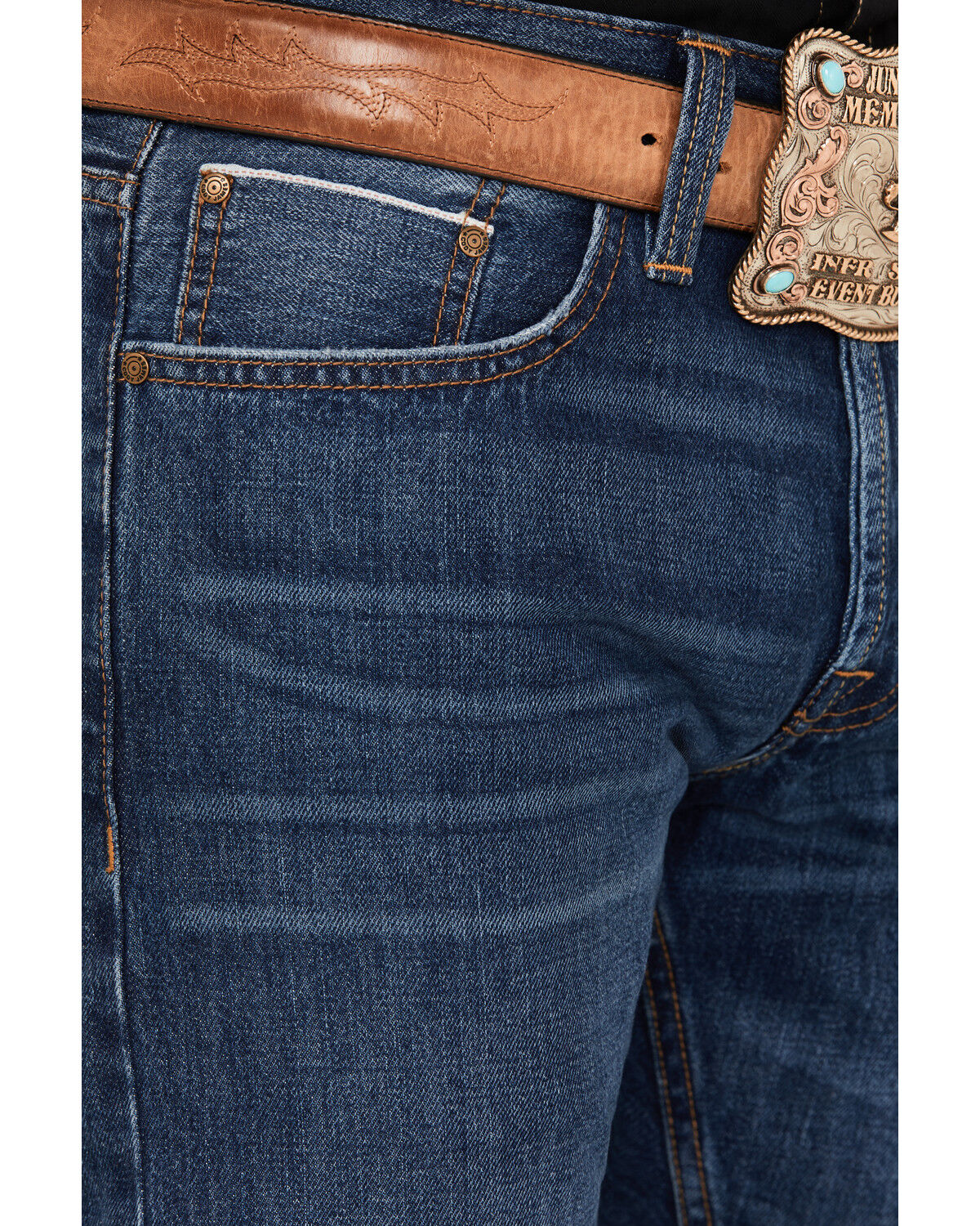 Image #2 - Cody James Men's Jackson Slim Straight Selvedge Rigid Denim Jeans, Medium Wash, hi-res