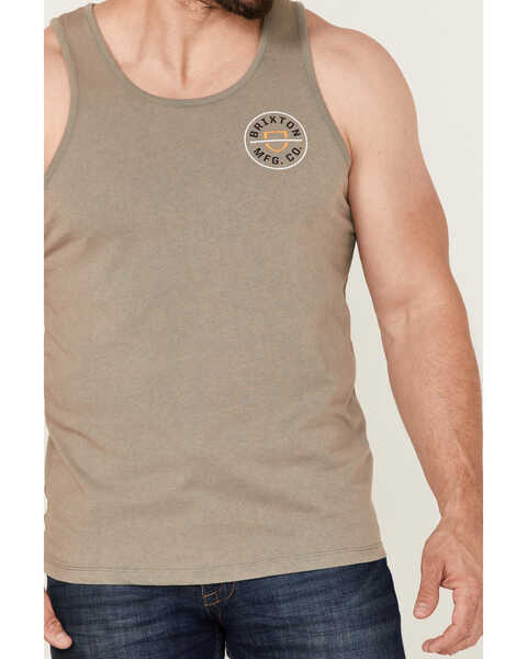 Image #3 - Brixton Men's Circle Logo Graphic Crest Tank , Grey, hi-res