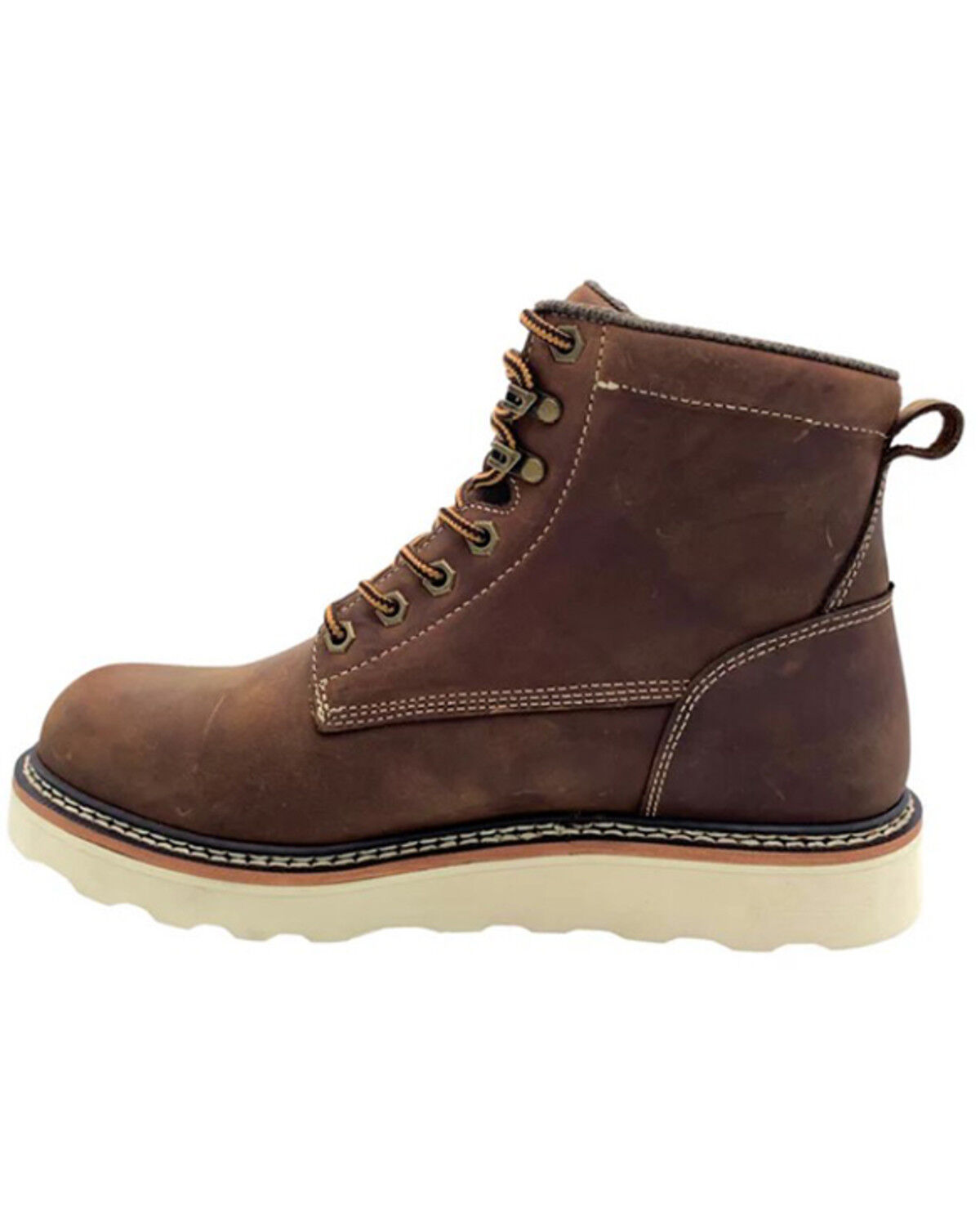 Image #3 - AdTec Men's 6" Meadow Work Boots - Composite Toe, Brown, hi-res