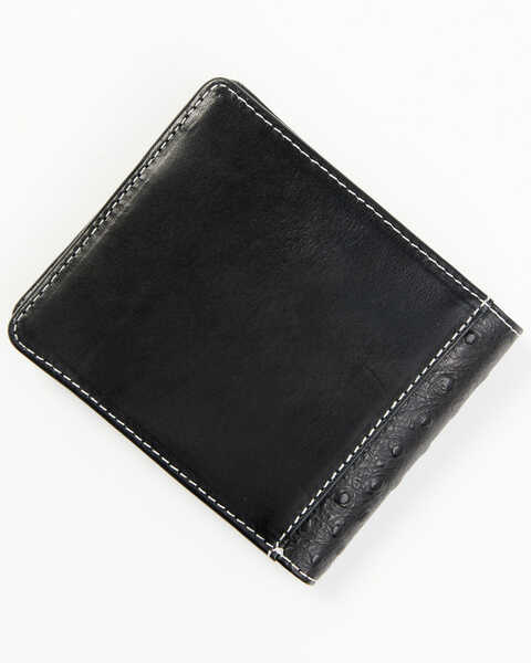 Cody James Men's Stitched Leather Bi-Fold Wallet, Black, hi-res