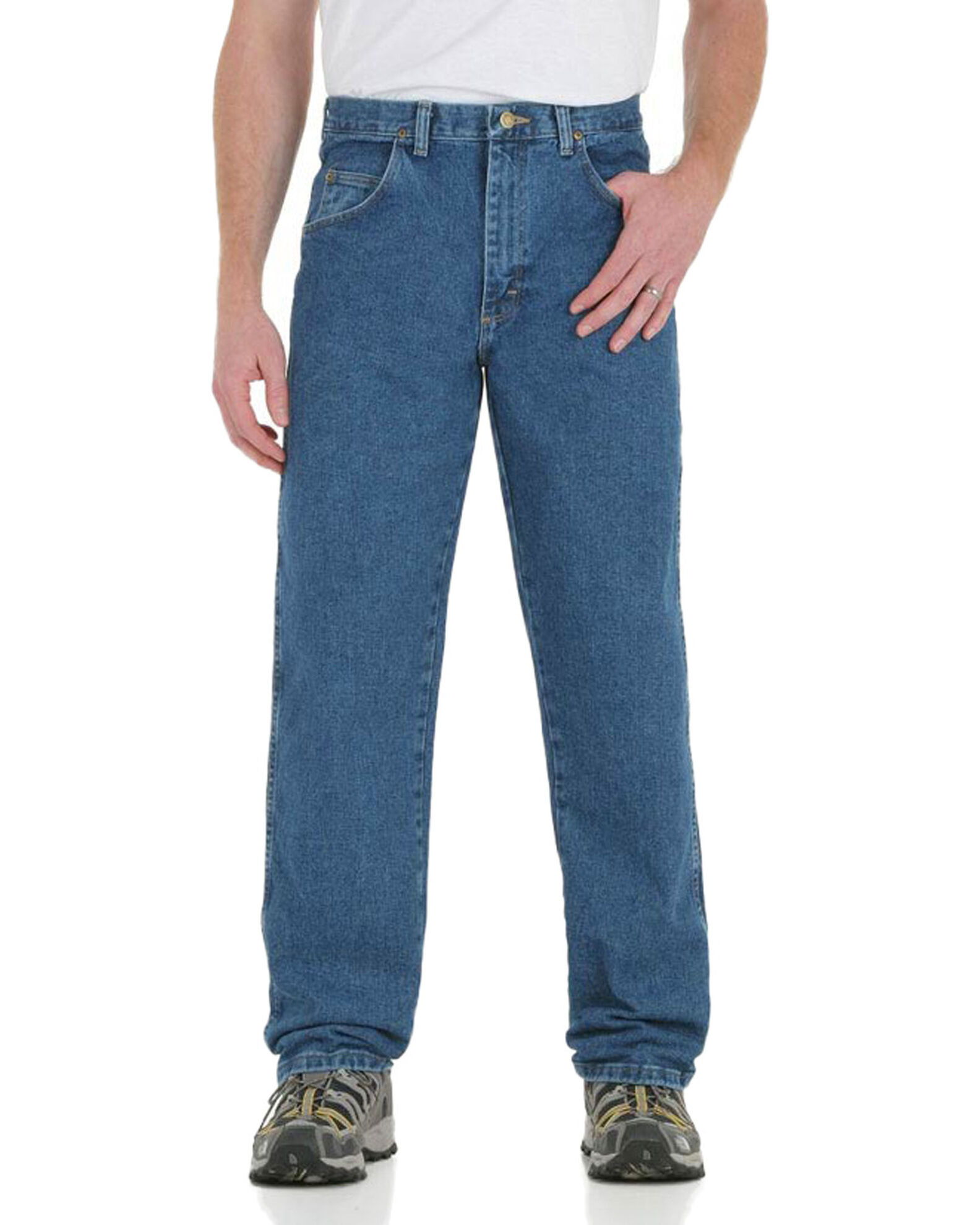 Image #3 - Wrangler Men's Rugged Wear Relaxed Fit Jeans, Indigo, hi-res