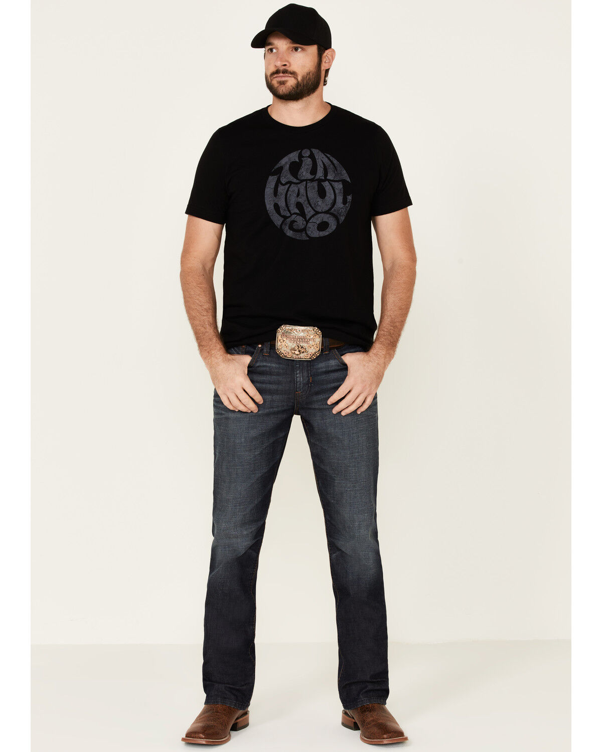 Image #2 - Tin Haul Men's Co. In Circle Vintage Logo Short Sleeve T-Shirt, Black, hi-res
