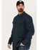 Image #2 - Hawx Men's FR Plaid Print Long Sleeve Button-Down Work Shirt - Big & Tall, Blue, hi-res