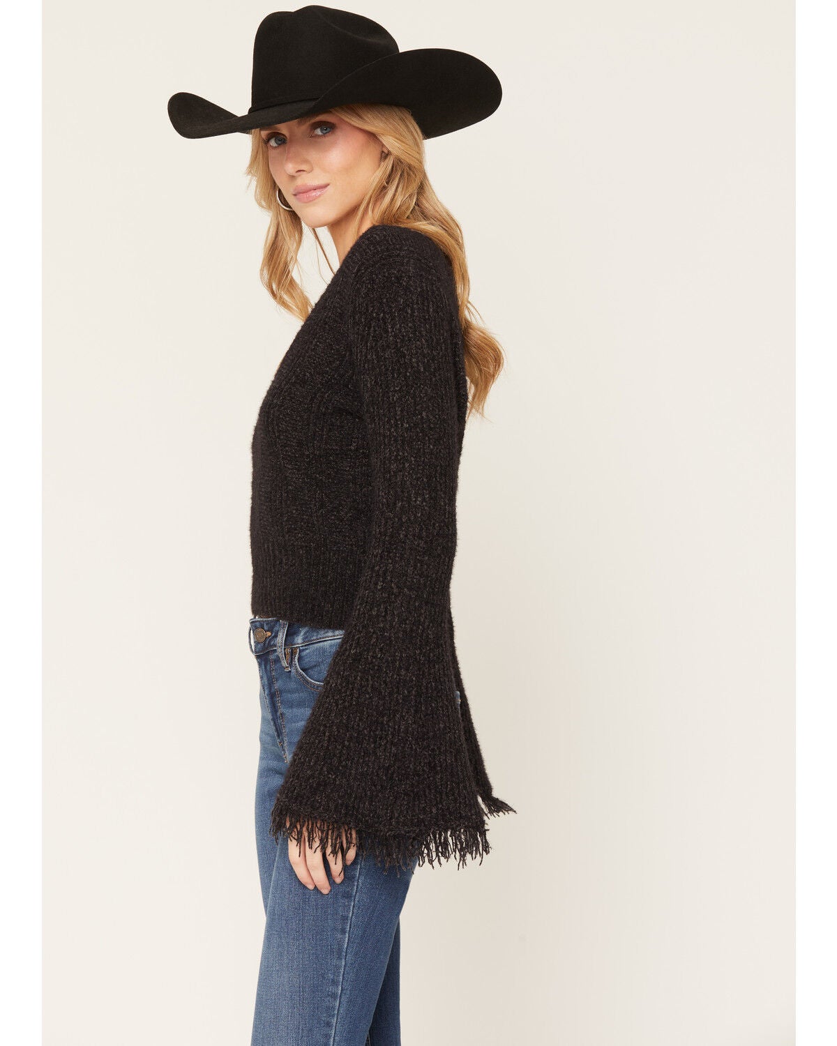 Image #2 - Shyanne Women's Flare Sleeve Sweater, Black, hi-res